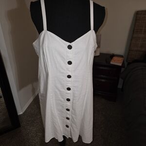 Express White Button-Up Shirt